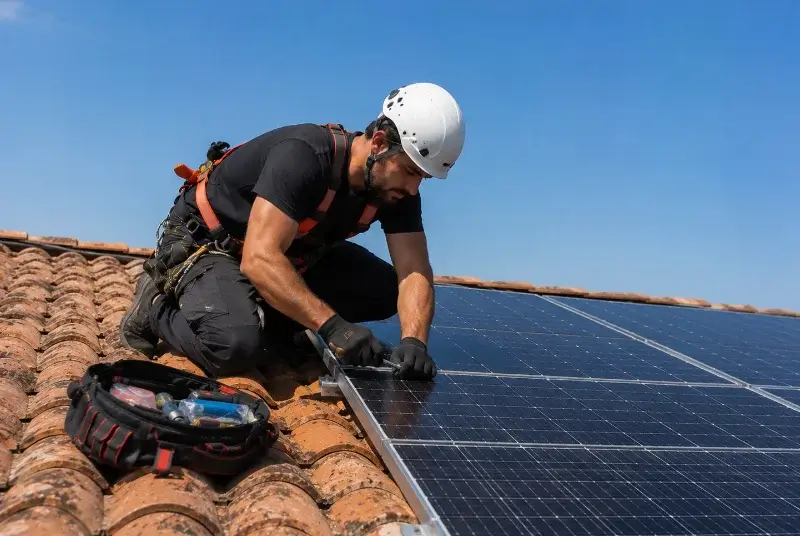 Maintenance et monitoring de panneaux solaires à Poucharramet